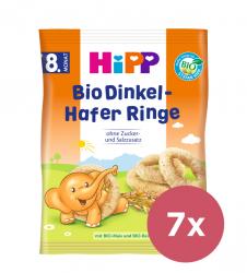 7x HiPP BIO Špaldové-ovsené prstienky od 8. mesiaca, 30 g