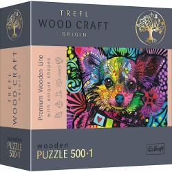 Trefl Trefl Drevené puzzle 501 - Farebné šteniatko