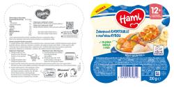 6x HAMI Príkrm v tanieriku Zeleninové ratatouille s morskou rybou 230g, 12+