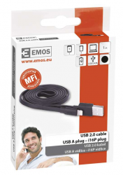 Emos Kábel USB 2.0 A/M - i16P/M 1m čierny
