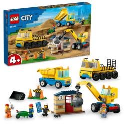 LEGO LEGO® City 60391 Stavebná dodávka a demolačný žeriav