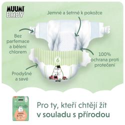 MUUMI Baby 6 Junior 12-24 kg (108 ks), mesačné balenie eko plienok