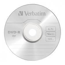Verbatim DVD-R 1ks bez obalu, 4.7GB 16x