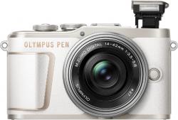 Olympus PEN E-PL10 + 14-42mm EZ Pancake biely