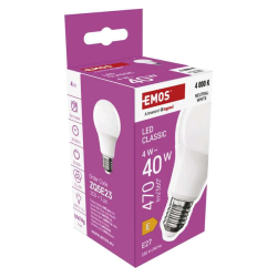 Emos Classic A60 4W E27 470lm neutrálna biela