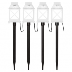 Emos LED dekorácia – zapichovacie lampáše biele, vonkajšie aj vnútorné, studená biela