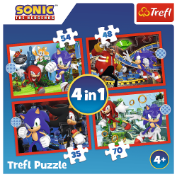 Trefl Trefl Puzzle 4v1 - Sonicove dobrodružstvá / SEGA Sonic The Hedgehog  -10% zľava s kódom v košíku