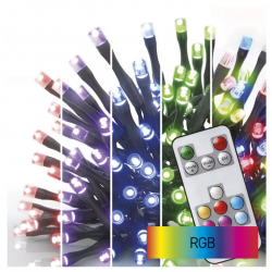 Emos LED vianočná reťaz RGB 10m, vonkajšia aj vnútorná, ovládač, programy, časovač