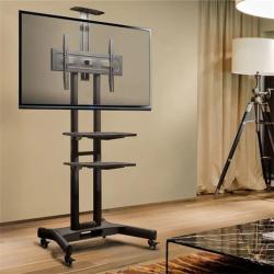 Onkron TS1552 výškovo nastaviteľný mobilný stojan pre TV 40"-70" s policami, čierny, VESA 600x400  + doručenie zadarmo 