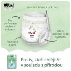 MUUMI Baby Pants 4 Maxi 7-11 kg (120 ks), mesačné balenie nohavičkových eko plienok
