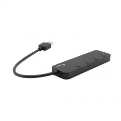 i-Tec USB 3.0 Metal HUB 4-Port s vypínačmi na jednotlivých portoch