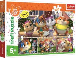 Trefl Trefl Puzzle 100 - Tím skvelých priateľov / Rainbow 44 cats
