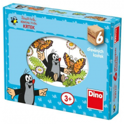 Dino Dino Drevené kocky Veselý krtko 6 ks