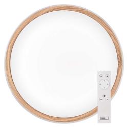 Emos ILVI, kruhové 45 W, stmievateľné so zmenou CCT, biela + drevo