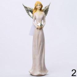 Anjel ružovo zlatý s hviezdou 12x7x31,5cm