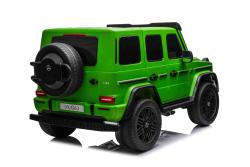 BENEO Mercedes-Benz G63 AMG 4x42 Dvojmiestne 24V, zelené lak, MP4 s USB/AUX vstup, Pohon 4x4, Batéri