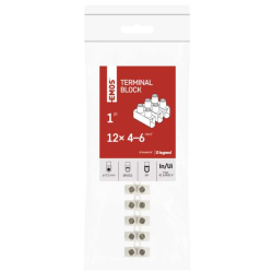 Emos Skrutková svorkovnica 12×4–6mm2, 450V, biela
