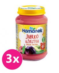 3x HAMÁNEK Jablko a Slivka 190 g