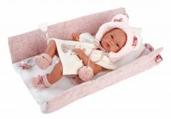 Llorens Llorens 63544 NEW BORN DIEVČATKO- realistická bábika bábätko s celovinylovým telom - 35 c