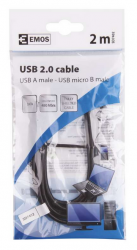 Emos USB kábel 2.0 A vidlica - mikro B vidlica 2m
