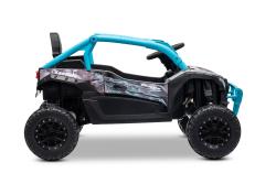BENEO Kawasaki TERYX KRX 1000 12V, modré, jednomiestne, odpružená zadná náprava, 2,4 Ghz diaľkové ov