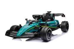 BENEO Licencovaná elektrická Formula Aston Martin ARAMCO, zelená, 2 x 35W Motor, Eva kolesá, MP3 Pre