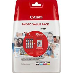 Canon CLI-581 set CMYK XL + 50ks fotopapier 10x15cm