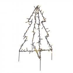 Emos LED vianočný stromček kovový 50cm, vonkajší aj vnútorný, teplá biela