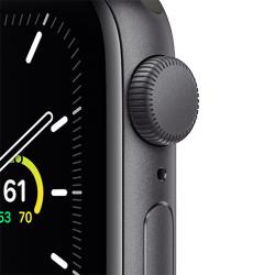 Apple Watch SE GPS, 40mm Space Gray Aluminium Case with Black Sport Band - Regular