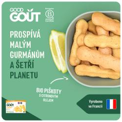 3x GOOD GOUT BIO Piškóty s esenciálnym citrónovým olejom (120 g), 8m+