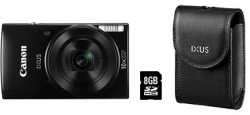 Canon IXUS 182 čierny +orig.púzdro + 8GB SD karta