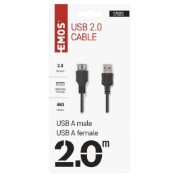 Emos USB kábel 2.0 A vidlica - A zásuvka 2m