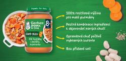 6x GERBER Organic 100% rastlinný príkrm biele fazuľky s batátmi a quinoou 190 g