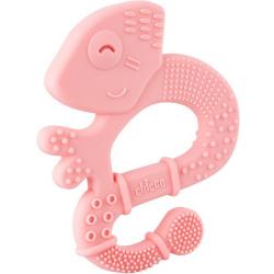 CHICCO Hryzačka silikónová Super Soft Chameleón ružový 2m+