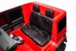 BENEO Mercedes-Benz G63 AMG 4x42 Dvojmiestne 12V, červené, MP3 Prehrávač s USB/AUX vstupom, Pohon 4x