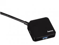 Hama USB 3.0 rozbočovač 1:4 (HUB) čierny