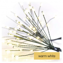 Emos Vianočná reťaz - svietiace trsy nano 2.35m teplá biela, časovač
