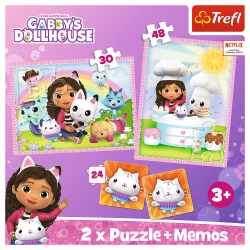 Trefl Trefl Puzzle 2v1 + pexeso - Gabby so svojou mačičkou / Gabby's Dollhouse