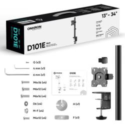 Onkron D101E stolný držiak na monitor pre 13 až 34" čierny, max 8kg