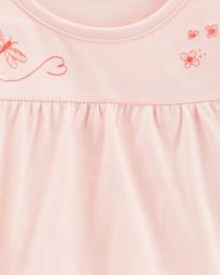 CARTER'S Set 4dielny tričko dl. rukáv, legíny, čelenka, ponožky Pink Dragonfly dievča MFL 12m/ veľ.