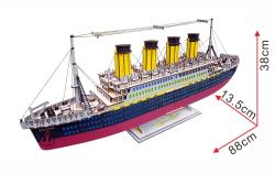 Woodcraft construction kit Drevené 3D puzzle Titanic