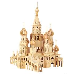 Woodcraft construction kit Drevené 3D puzzle kostol Petersburg
