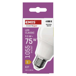 Emos Classic A60 9.5W E27 1055lm neutrálna biela