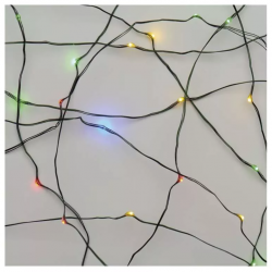 Emos LED vianočná nano reťaz zelená 4m, vonkajšia aj vnútorná, multicolor, časovač