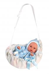 Llorens Llorens 63641 NEW BORN - realistická bábika bábätko so zvukom a mäkkým látkovým telom 36cm