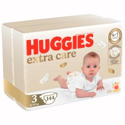 2x HUGGIES® Extra Care plienky jednorazové 3 (6-10 kg) 144 ks