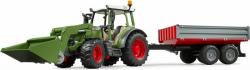 Bruder Bruder Fendt Vario 211 traktor s vlekom a nakladačom