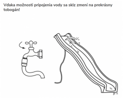 KBT Šmykľavka pre deti 3m - svetlo zelená poškodený kus