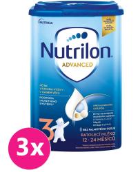 3x NUTRILON 3 Batoľacie mlieko 800 g, 12+