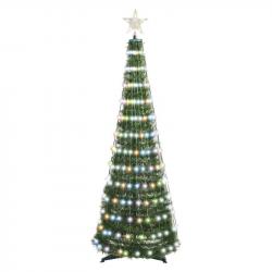 Emos LED vianočný stromček so svetelnou reťazou a hviezdou, 1.8m, vnút., ovládač, časovač, RGB poškodený obal, tovar ok